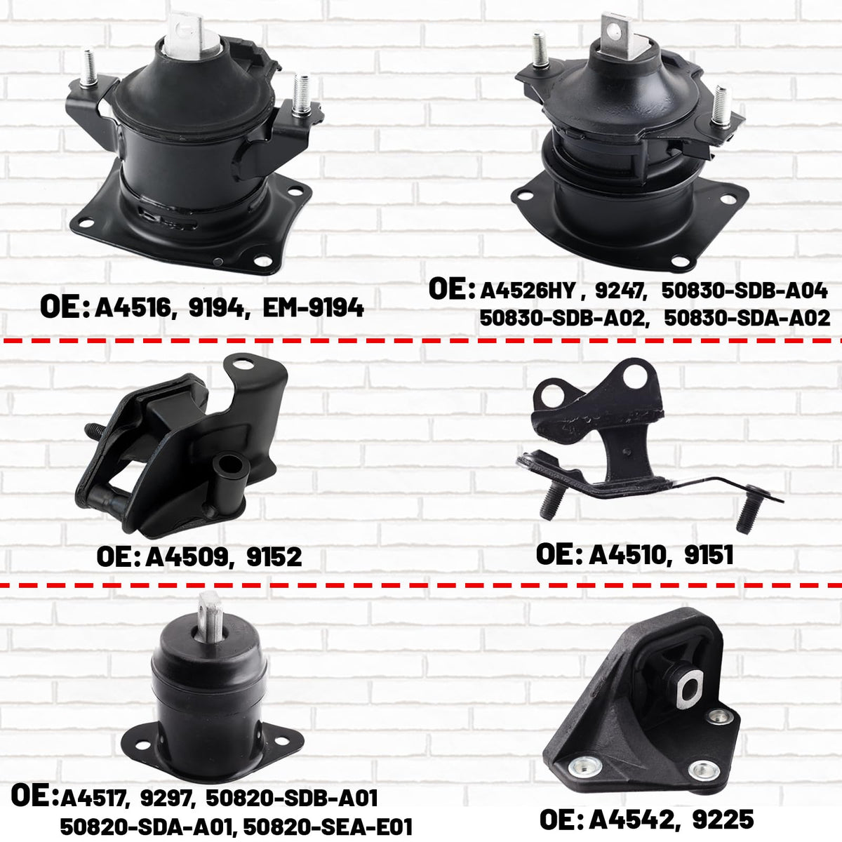 Gdydi full kit laid out on table showing included engine and transmission supports