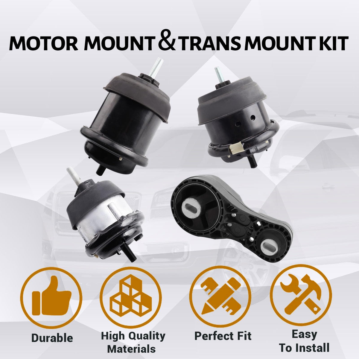 Gdydi transmission mount top view showing reinforced mounting points