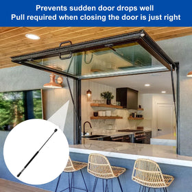GEAIN holding an open RV door in campsite setting showing convenience and reliability benefit