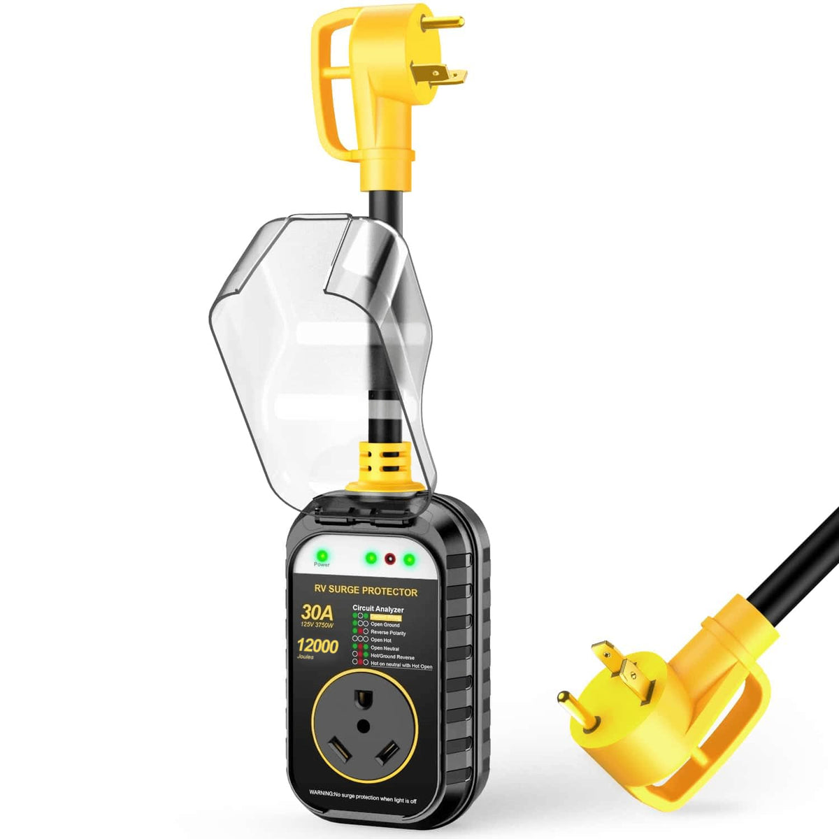 GEARGO front packaging view showing durable surge protector and clear labeling for reliability