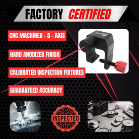 Gearhead Zone alignment demonstration with laser hitting sprocket face for correct setup