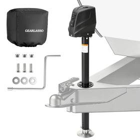 GEARLASSO front view of electric jack showing durable housing and quick hookup