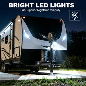 GEARLASSO LED lights illuminating trailer coupler for safer nighttime hitching