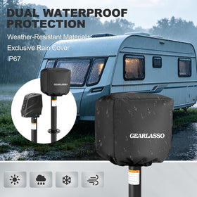 GEARLASSO IP67 waterproof control buttons protected by rain cover for reliability
