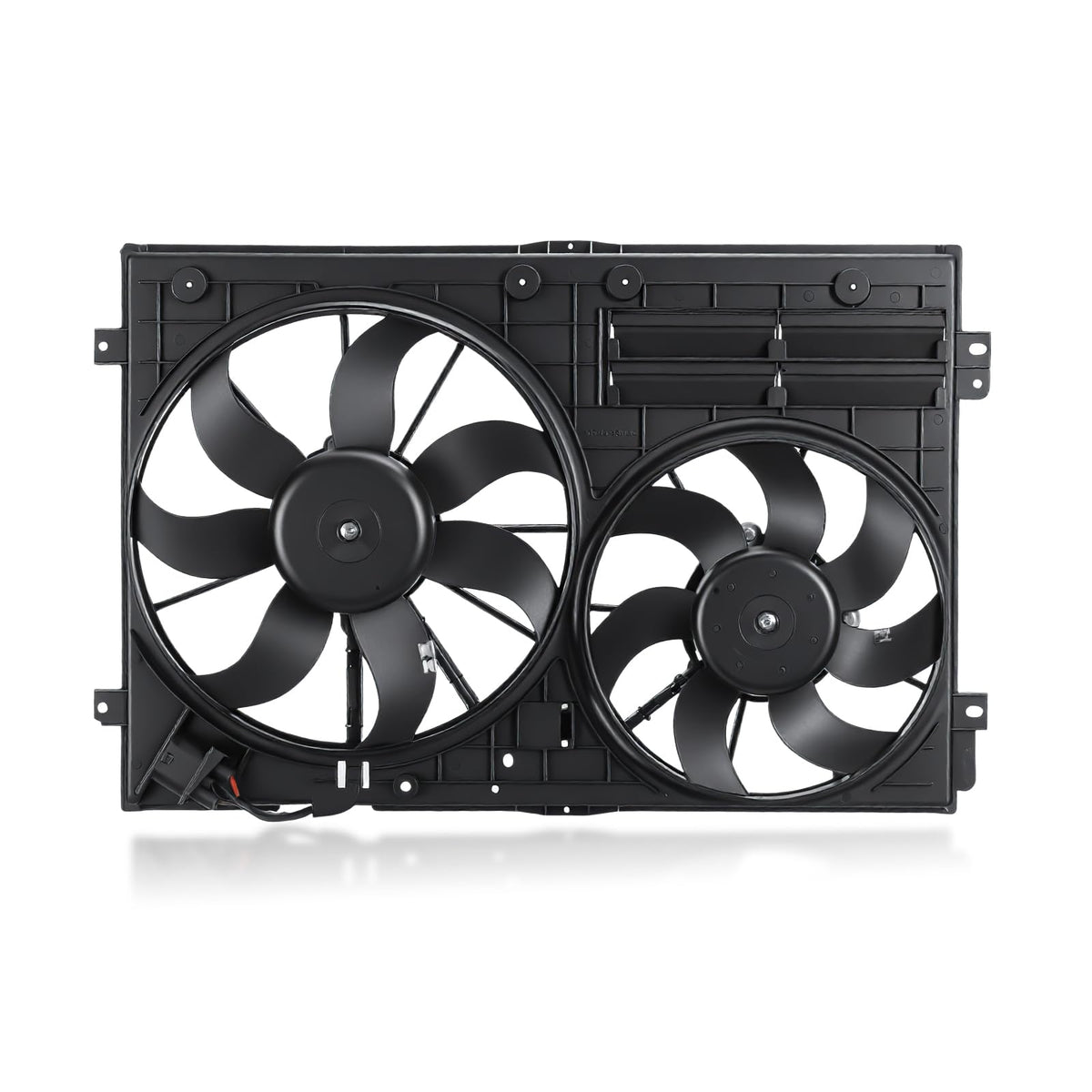 GEARLAST front view of dual-fan assembly showing mounting points and improved airflow