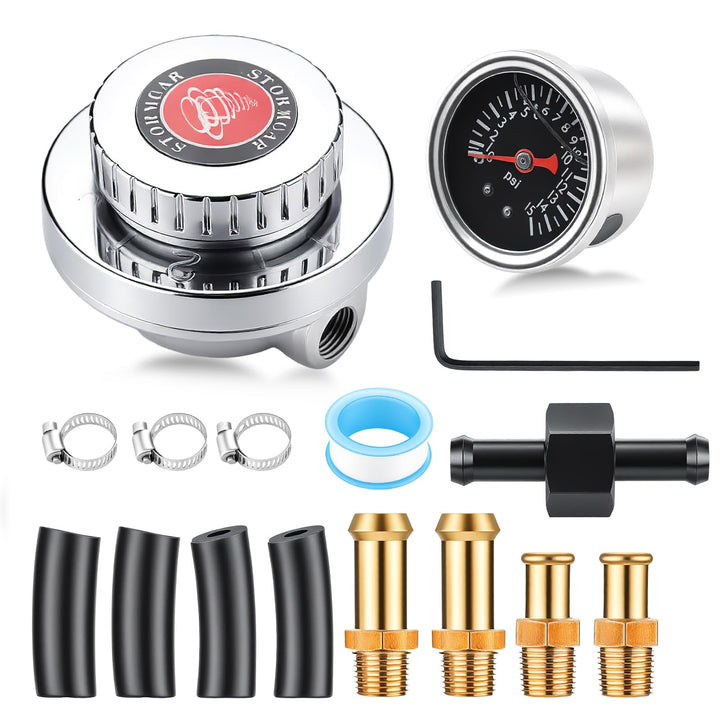 GEARLAST regulator front view showing compact design and visible gauge for accurate control