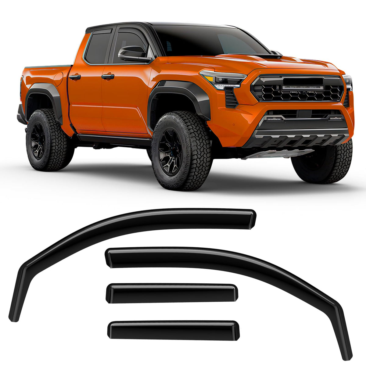 GEARMEISTER front profile on Tacoma showing sleek fit and improved weather protection