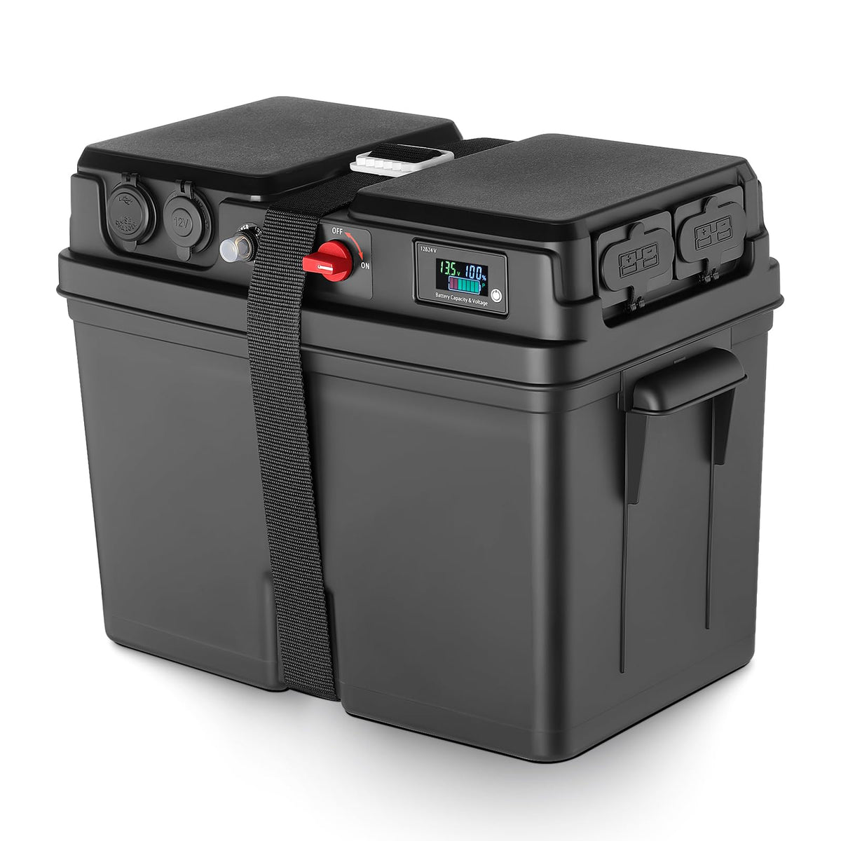 GEARMEISTER front view closed lid showing secure protective housing and portability benefit
