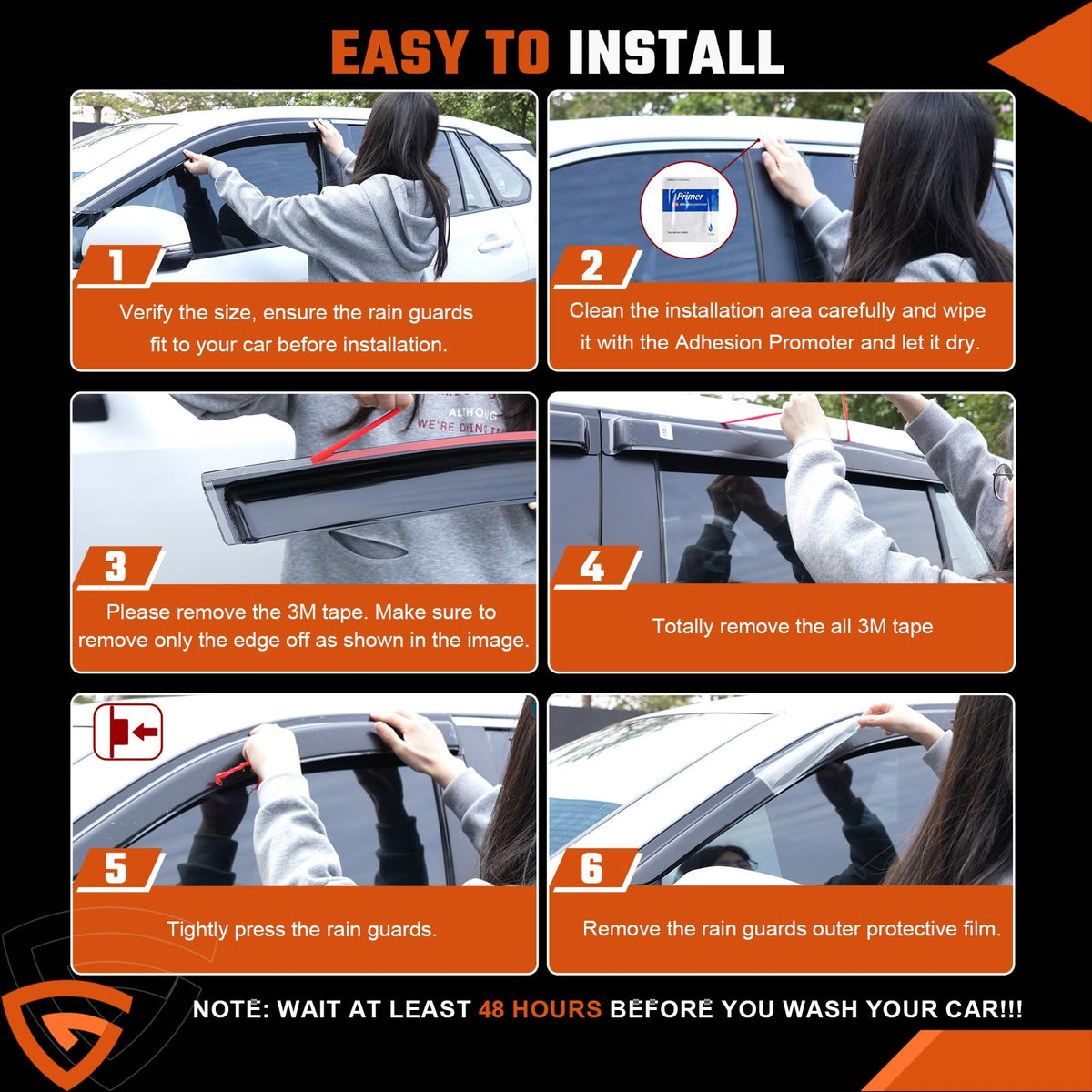GEARMEISTER size comparison on Tacoma door illustrating full-size coverage benefit