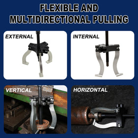 GEAROLL 7 inch puller detail of heat-treated screw for durable torque and long service life