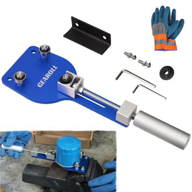 GEAROLL 77750 front view showing blue anodized body and blade for quick identification