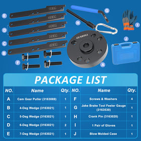 GEAROLL 7mm engine brake feeler tool in use checking valve adjuster clearance