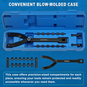 GEAROLL plastic carrying case open with organized slots for fast transport and storage