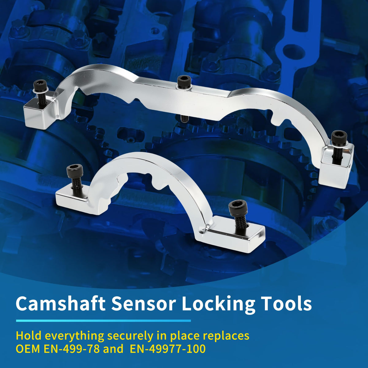 GEAROLL crankshaft locking pin detail providing secure top-dead-center holding