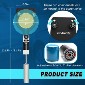 GEAROLL close-up of stainless steel lead screw offering precise blade adjustment