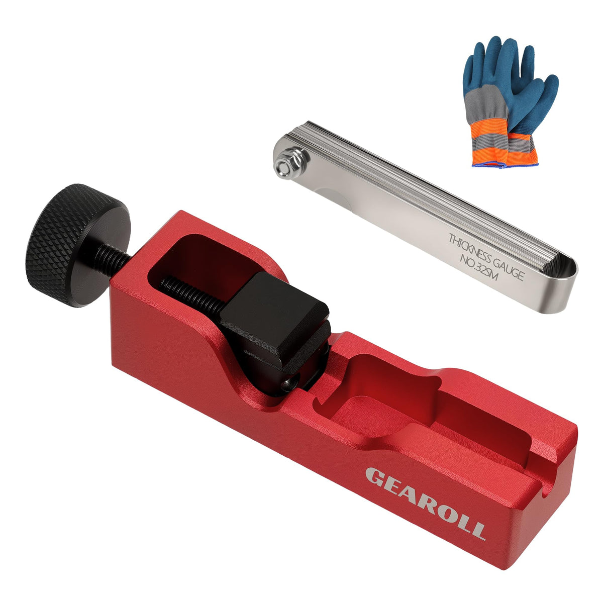 GEAROLL front view of gap tool and gauge showing compact design and ease