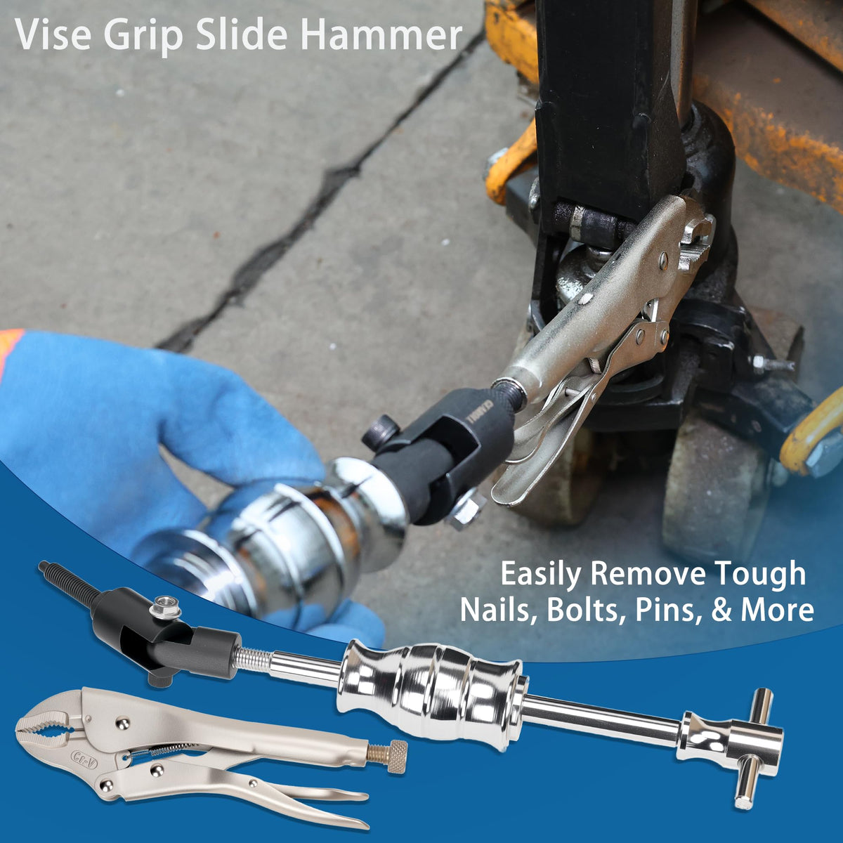 GEAROLL locking pliers jaw close-up with textured grip for secure clamping benefit
