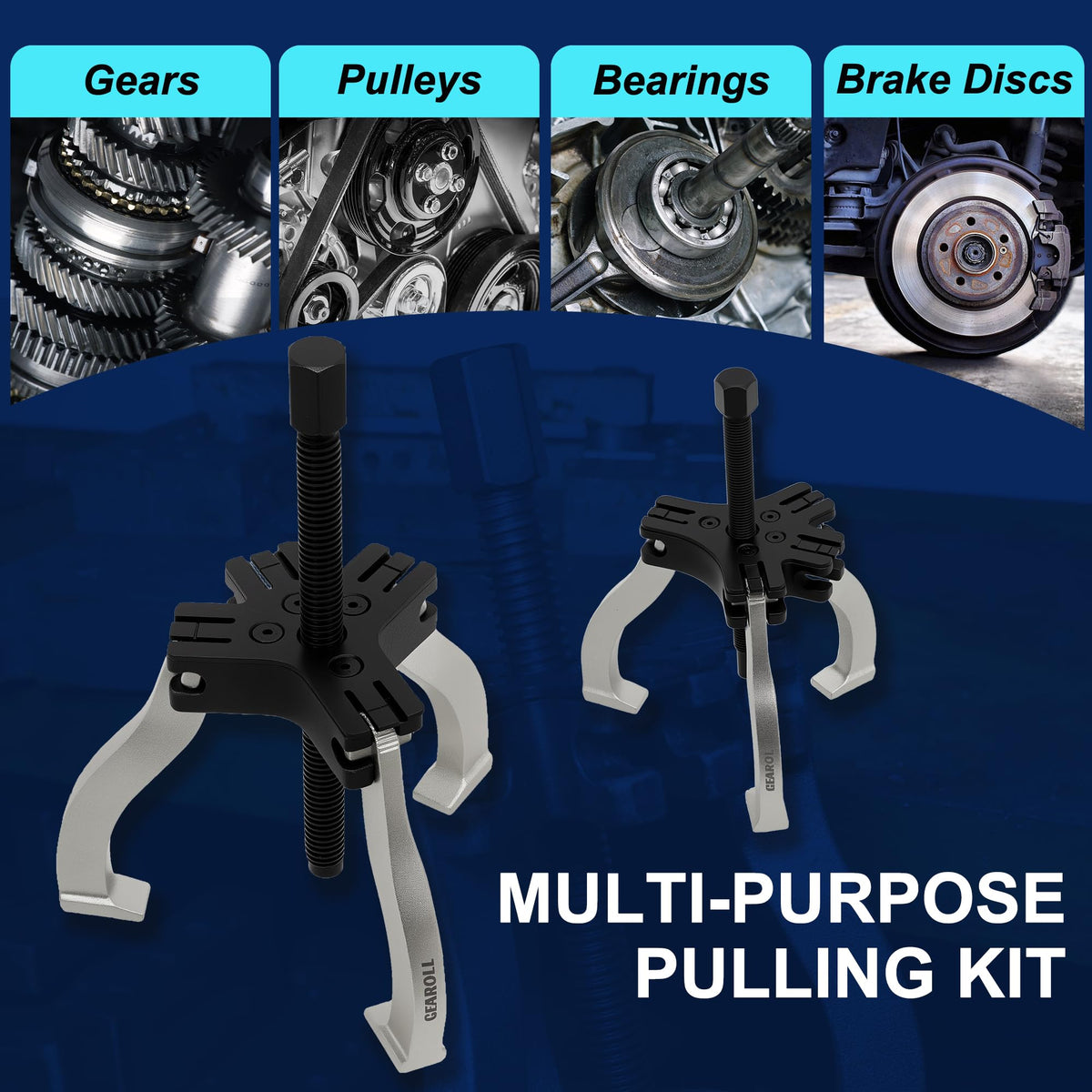 GEAROLL size comparison laid next to a wrench illustrating scale and workshop readiness