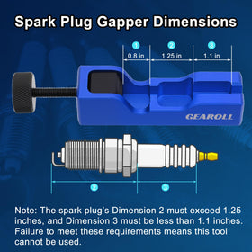 GEAROLL gap tool beside a ruler for scale demonstrating compact size
