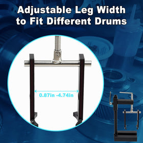 GEAROLL next to ruler showing 6-inch legs for deep drum access and reach