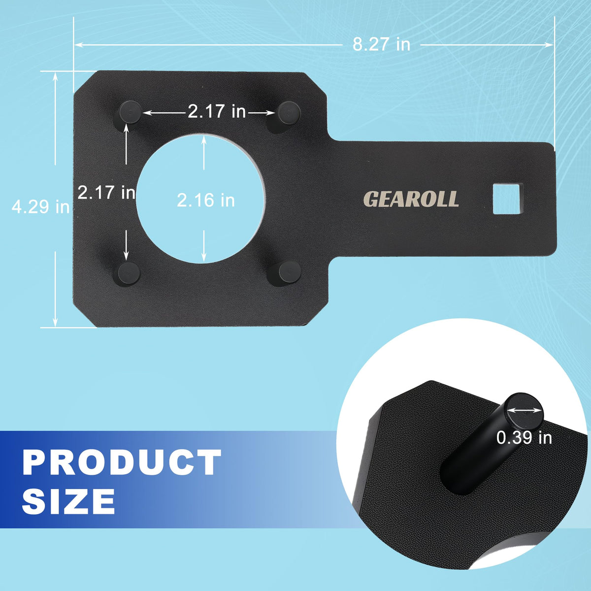 GEAROLL tensioner locking pin close view preventing tensioner movement