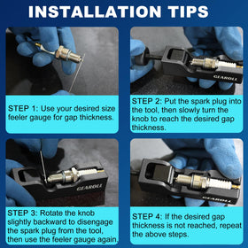 GEAROLL detail of threaded gapping head showing secure clamp benefit