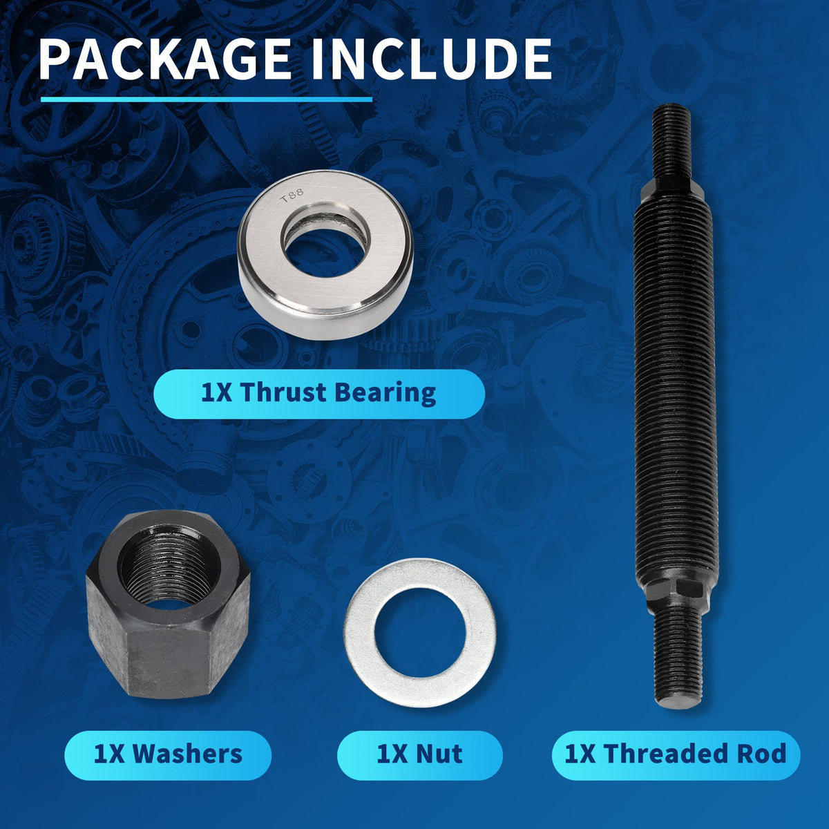 GEAROLL threaded rod close-up showing precise threads for secure fit