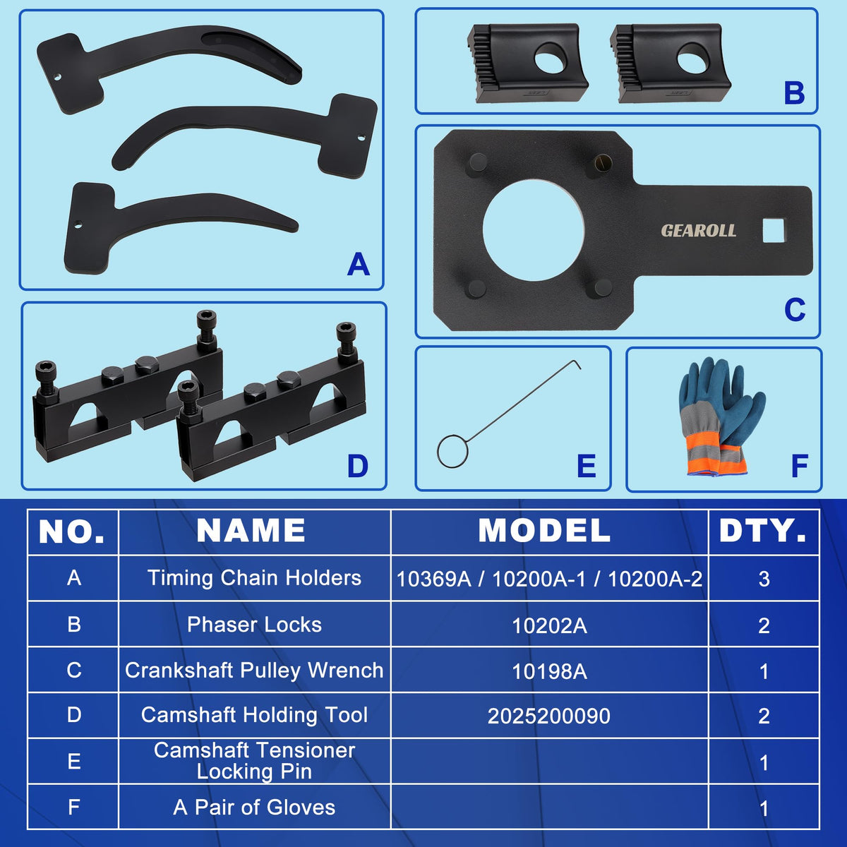GEAROLL timing chain holders arranged to preserve chain alignment