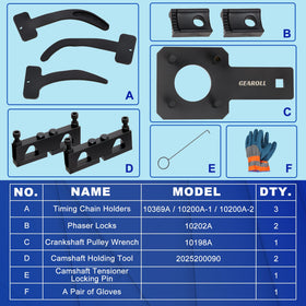 GEAROLL timing chain holders arranged to preserve chain alignment