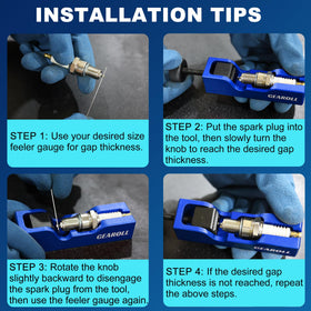 GEAROLL tool held in hand adjusting a spark plug to speed maintenance