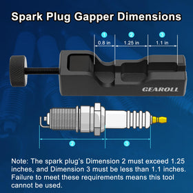 GEAROLL tool in use adjusting a spark plug gap for consistent performance