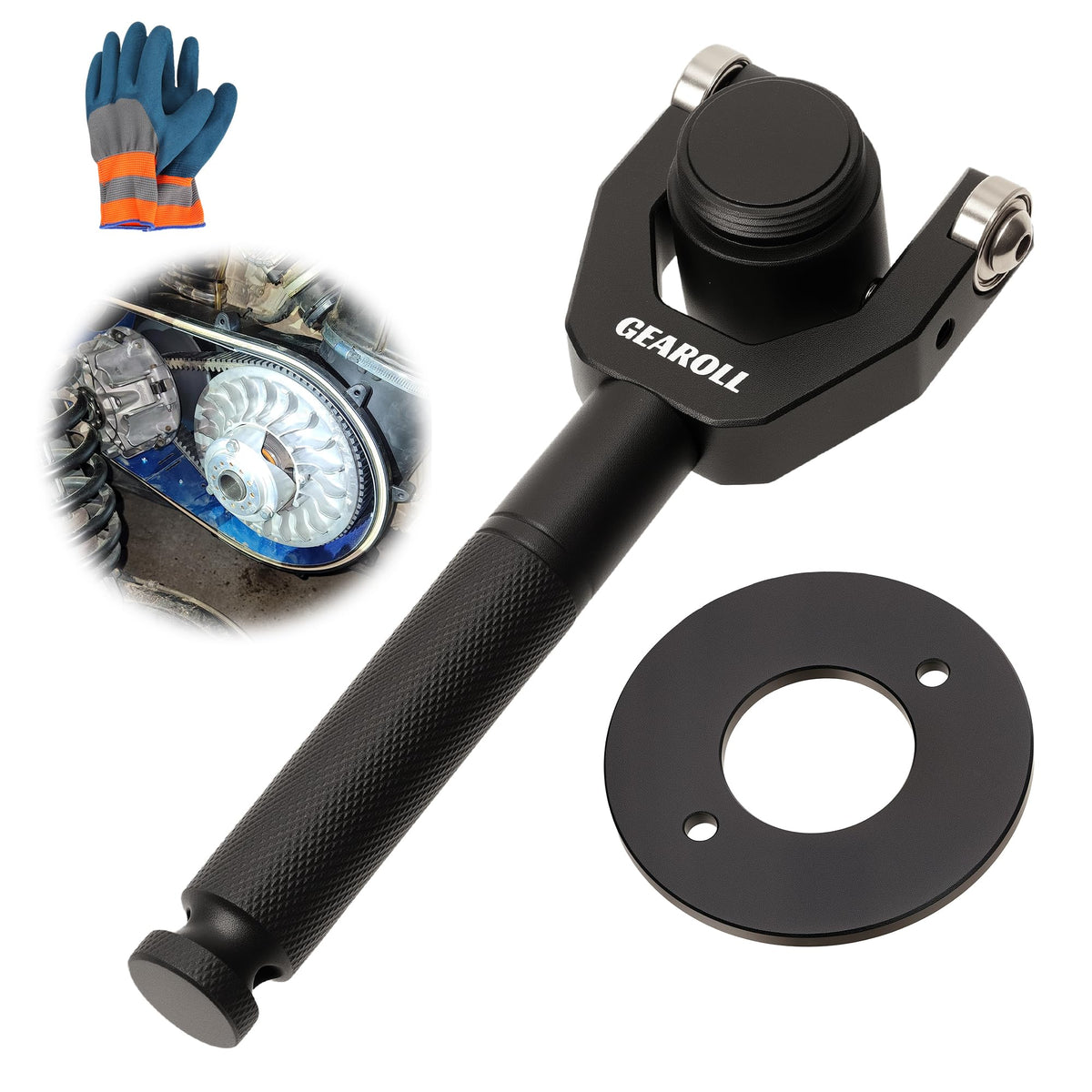 GEAROLL X3 front view showing tool shape and quick belt access benefit