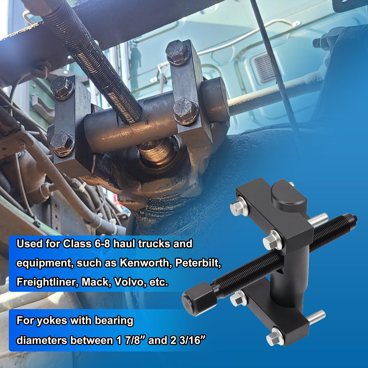 GEAROLL impact-ready puller frame built from hardened steel for high-force removals