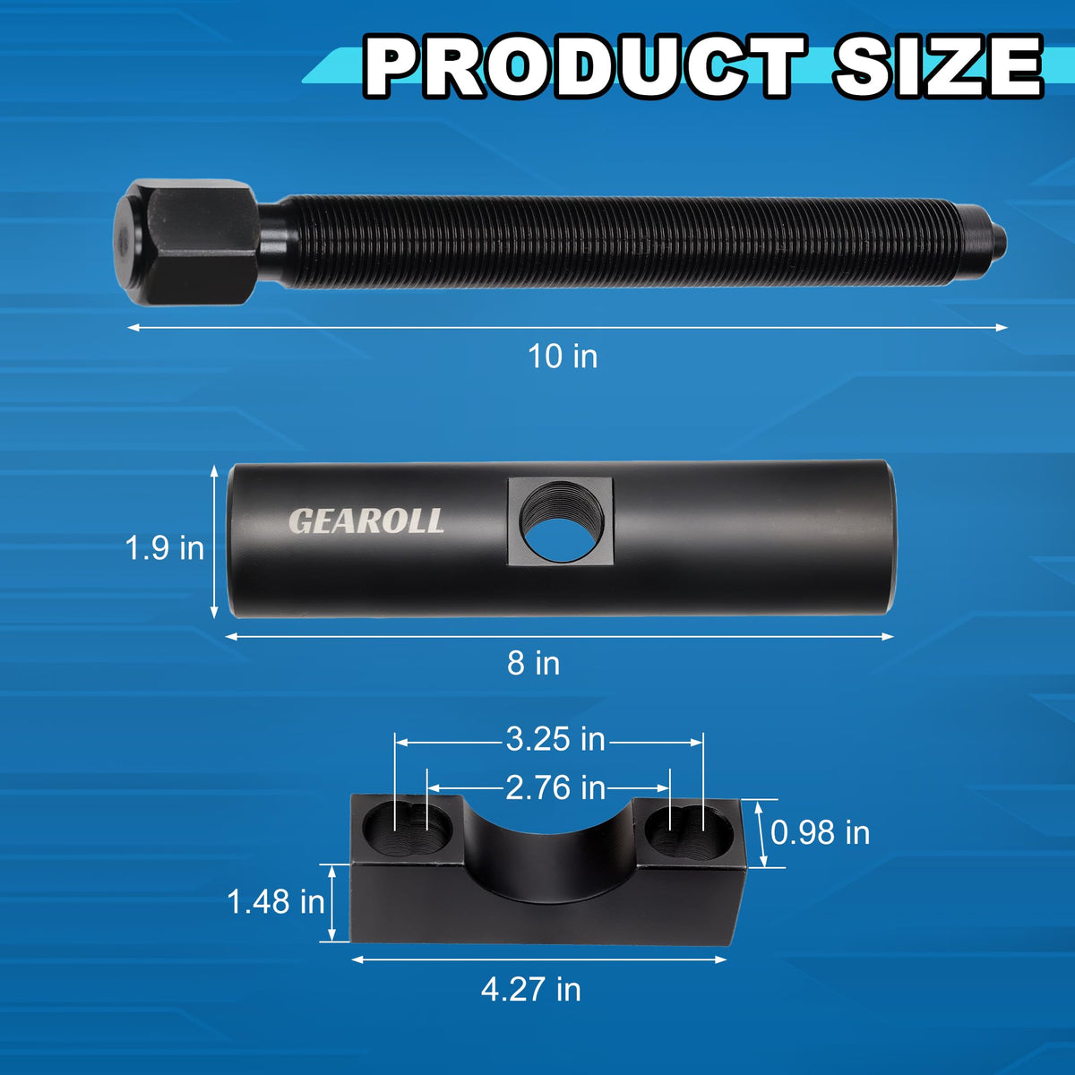 GEAROLL yoke puller in use on a truck axle speeding removal and protecting seals