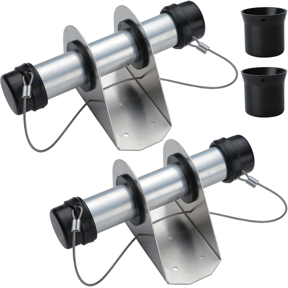 GearTrust front view of two aluminum registration tubes showing secure storage benefit