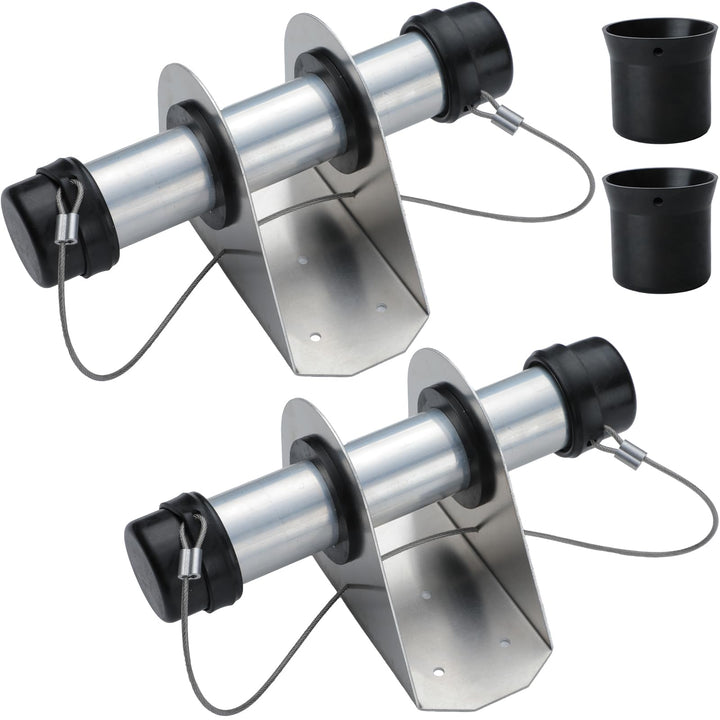 GearTrust front view of two aluminum registration tubes showing secure storage benefit