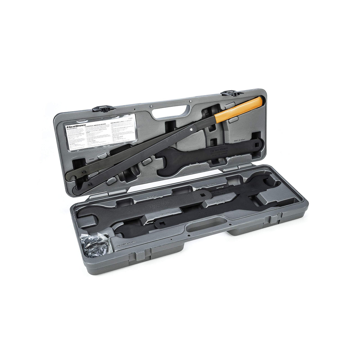GearWrench fan nut wrenches laid out showing multiple sizes for fitment
