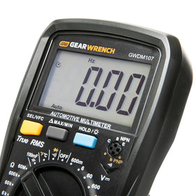GEARWRENCH GWDM107 test leads and thermocouple included for immediate use