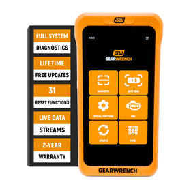 GEARWRENCH front display showing diagnostics and fast results