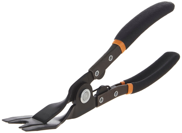 GEARWRENCH panel clip pliers front view showing tip and cushioned handles benefit clean removal