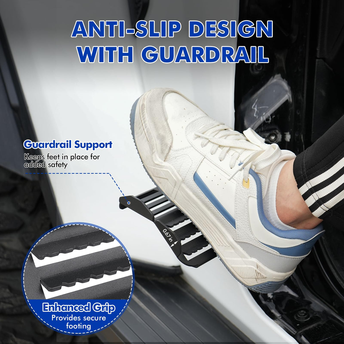 GEARZONE close-up of anti-slip textured surface for extra grip