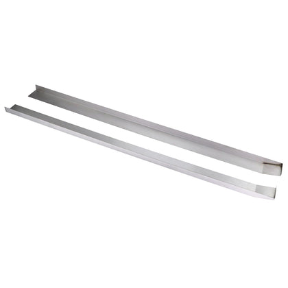 GEATaaT front view of two stainless slide skis protects slide edges