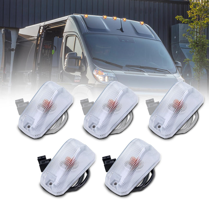 GEATaaT front view marker light showing clean factory-fit appearance and improved visibility