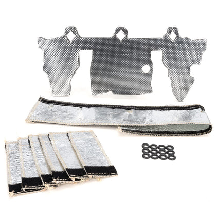 GEATaaT front view of fuel rail heat shield showing full coverage and protection