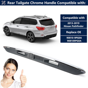 GEATaaT handle mounted on Pathfinder tailgate demonstrating correct alignment benefit