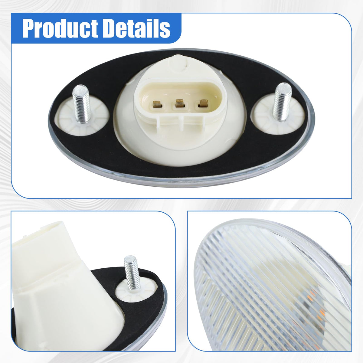 GEATaaT lamp next to ruler showing exact OEM-compatible dimensions