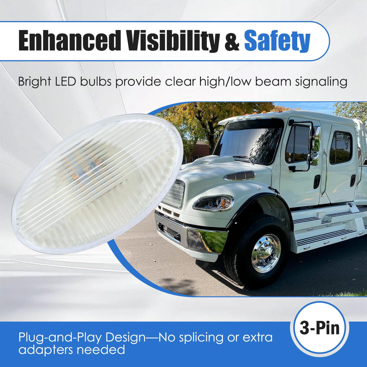 GEATaaT mounted on Freightliner M2 hood demonstrating restored visibility
