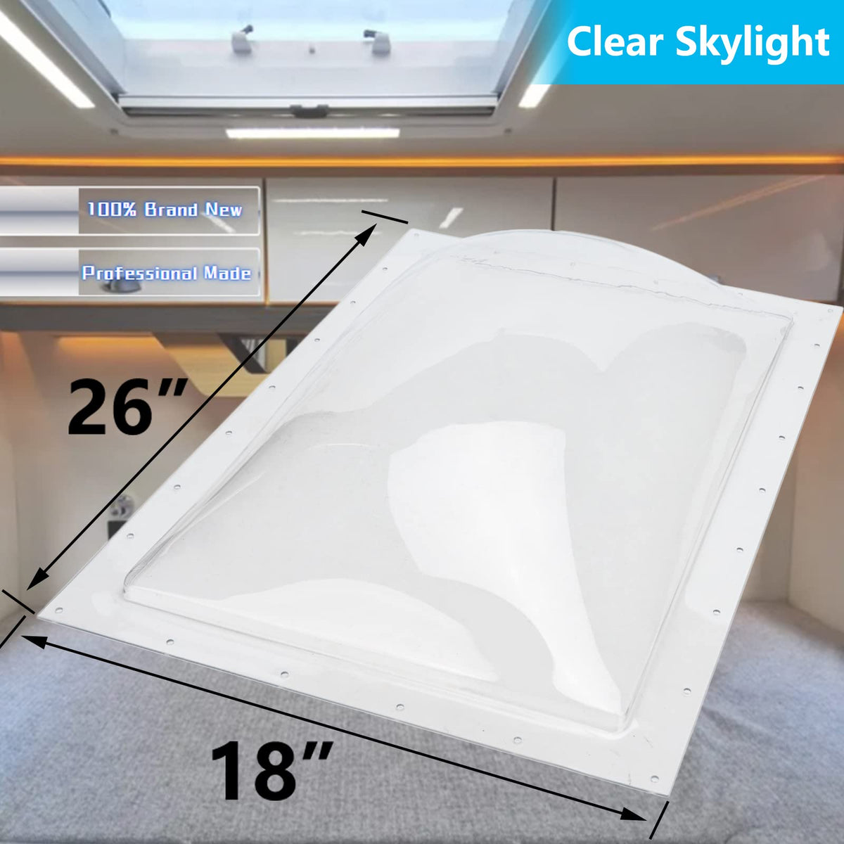 GEATaaT skylight dome flange closeup highlighting secure fit and installation ease