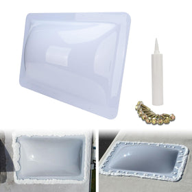 GEATaaT skylight front view showing clean white outer dome and bright light benefit