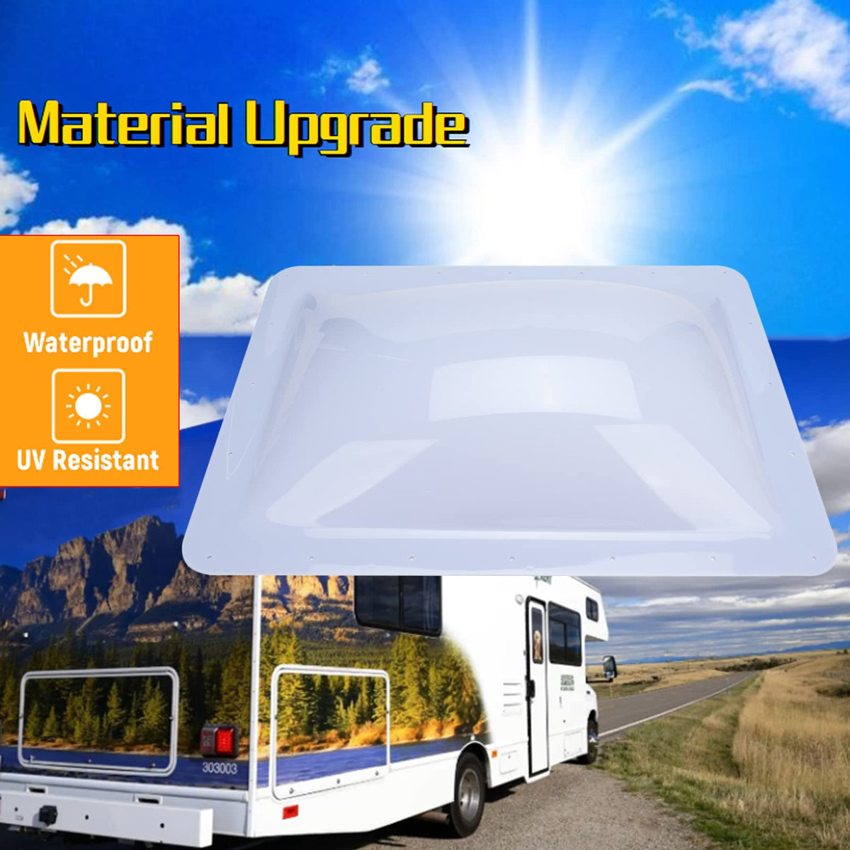 GEATaaT skylight mounted on trailer showing improved interior light and airflow